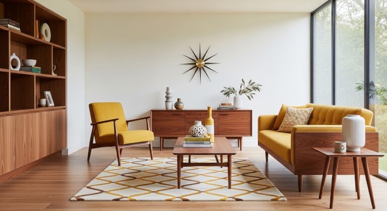28 Dreamy Mid-Century Modern Living Room Ideas That Feel Warm and Timeless